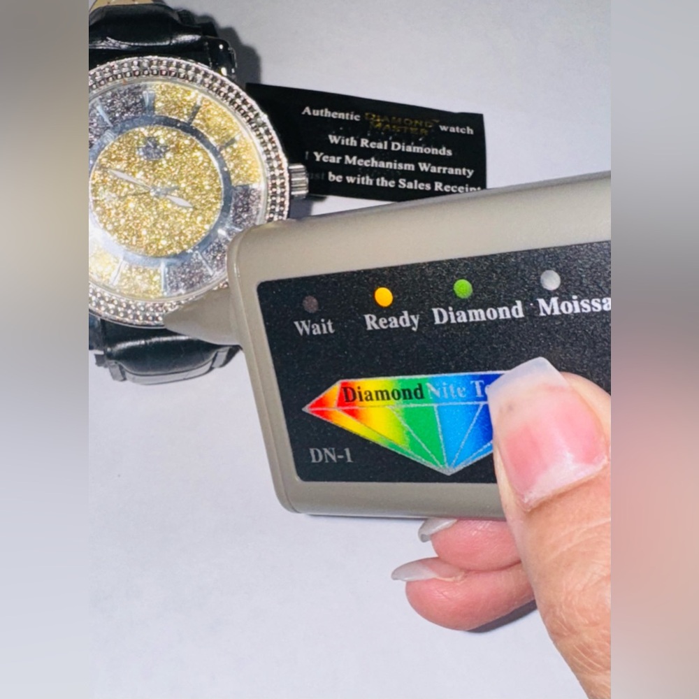 Real Diamond Watch Anniversary Birthday Christmas Gift For Him 100% Real Diamond
